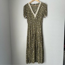 Maxi abito Zara verde e avorio