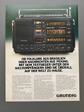 Grundig Satellite 3400 Ricevitore Mondiale Radio 1980 Vintage Pubblicità Pubblicità