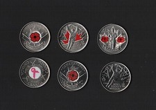 CANADA 6 MONETE DA 25 CENTS