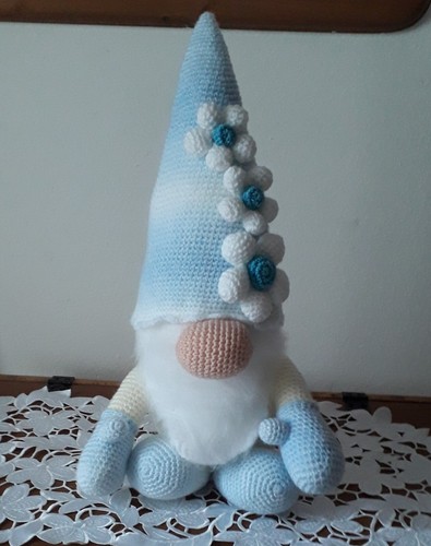 Gnomo azzurro fatto - azzurro,,