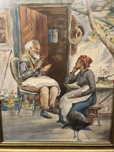 Antico dipinto acquerello - antico,