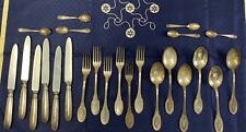RARO e ANTICO SERVIZIO POSATERIA 24PZ IN ARGENTO INIZI 1900 TITOLO 800 