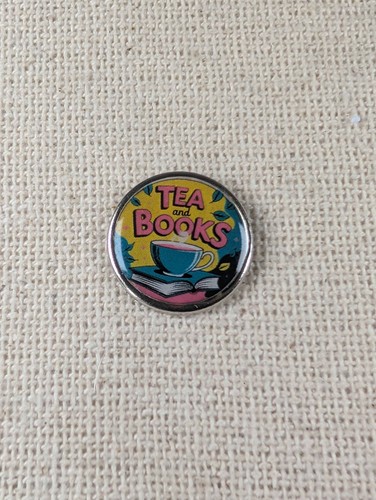 Tea and books lapel pin - lapel,