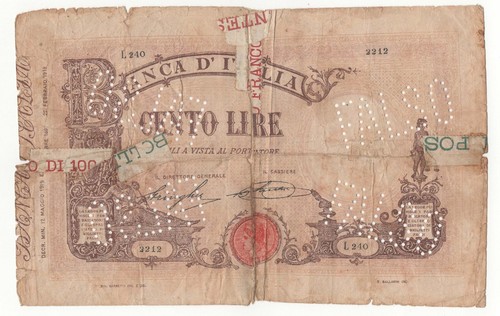 Falso epoca 100 lire matrice - 100,