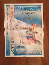 POSTER MANIFESTO  1993,LOTTERIA NAZIONALE,GIGANTE SCI SKI SPORT  TOMBA TONALE