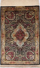 Tappeto persiano di seta Ghom