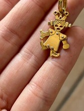 Ciondolo pomellato in oro regina di cuori, vintage 