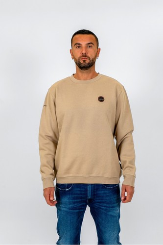 Felpa uomo badge girocollo - felpa,
