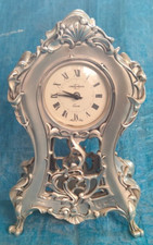 Orologio da tavolo in stile barocco, LAMINATO ARGENTO Linea Argenti.