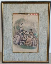 Antico quadro con stampa dell'