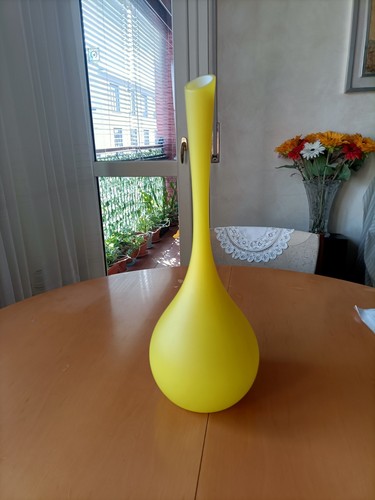 Vaso giallo vetro - vaso,