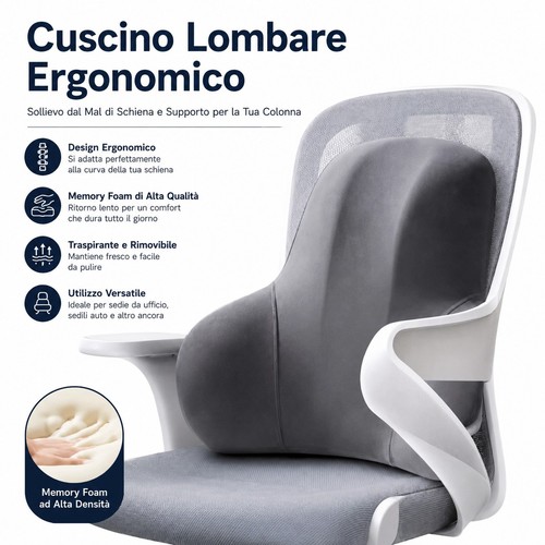 Cuscino lombare memory foam - cuscino,