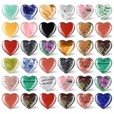 2X(36Pcs Heart Stone Worry