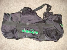 BORSA BORSONE VINTAGE DIADORA CALCIO TENNIS NYLON 28"x12"x12" NERA