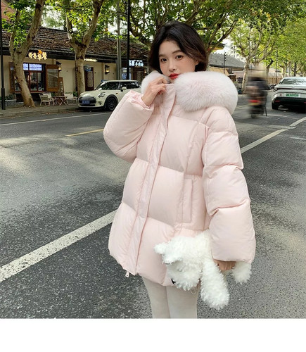 Piumino corto rosa cipria con - cipria,