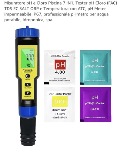 Misuratore cloro piscina 7 - ph,