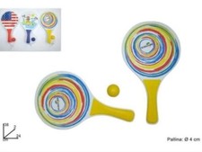 Set 2 Racchette Da Spiaggia Con Pallina Inclusa