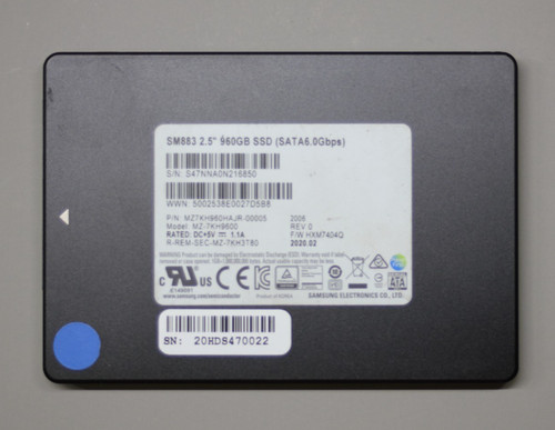 Samsung sm883 960gb - 960gb, ssd