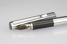 Aurora Hastil by Marco Zanuso Metal-Chrom Nib "M" 14Kt-585 N°HEG267 Italy 1970s