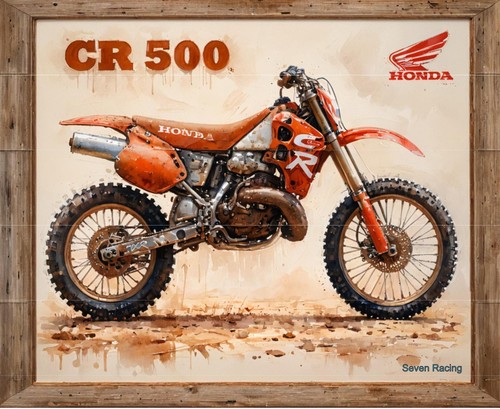 Insegna metallo honda 500 - cr,