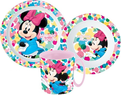 Minnie mouse set piatti - minnie, posate