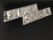 FIAT 500 L LOGO SIGLA EMBLEMA FREGIO STEMMA SCRITTA TARGHETTA BADGE TARGA PLACCA