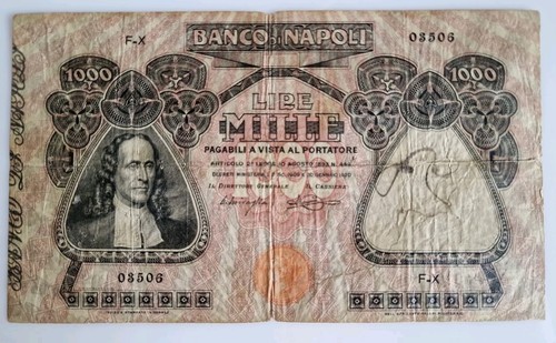 000 lire banco napoli - lire, di