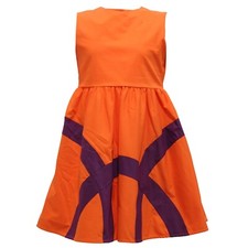 8693R  vestito bimba IL GUFO arancione/viola abito dress kid