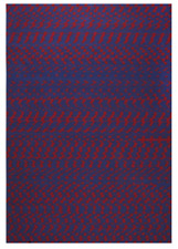 Fuoritempo - 200x300cm modern design rug carpet tappeto handmade blue and red