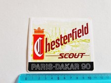 ADESIVO CHESTERFIELD SCOUT PARIS-DAKAR 1990 STICKER AUTOCOLLANT ORIGINAL