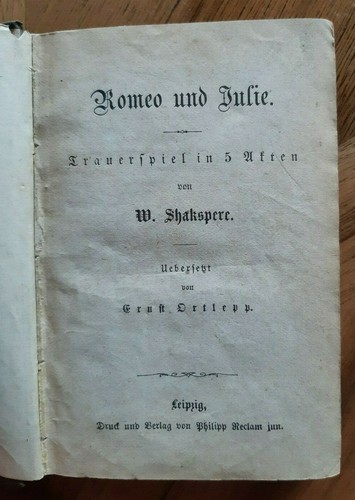 Romeo und julie shakspere - und,