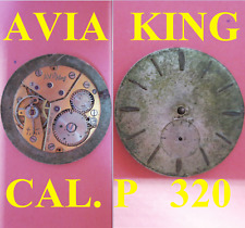 avia king caL peseux p 320 dial 30,5 movement manual watch for parts not working