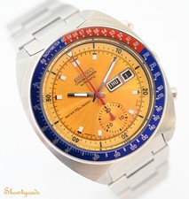 SEIKO Chronograph Orange POGUE  6139-6002 Water70mResist - Restaurato 1977