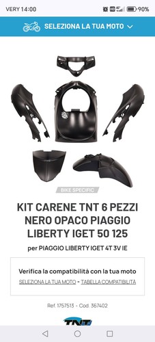 Kit carene plastiche nero - kit,