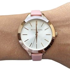 Orologio Elegante Donna Michael Kors MK2284 Pelle Oro Rosa Acciaio Rigenerato