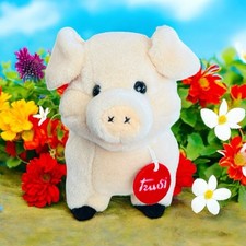 Peluche maiale Trudi peluche Italia 8” x 10” pollici peluche con etichette