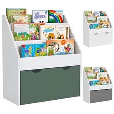AIYAPLAY Libreria per Bambini a 3 Ripiani con Cassetto Inferiore in MDF