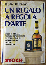 MANIFESTO PUBBLICITARIO ORIGINALE STOCK 84 FESTA DEL PAPA' ANNI 80