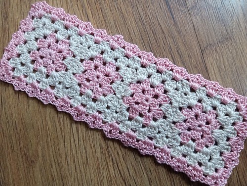 Creamy white pink crochet - creamy,