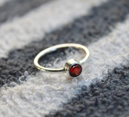 Naturale granato rosso anello - naturale,