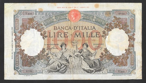 Italia banconota 1000 - italia, lire