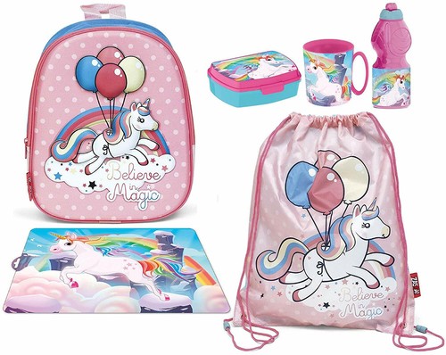 Set zainetto scuola - set, unicorno