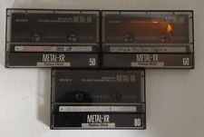 Lotto 3x SONY METAL-XR 50 60 80 METAL TIPO IV musicassette vergini cassette tape