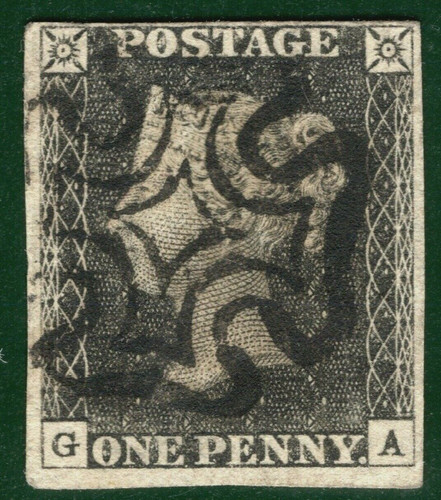 Penny grigio nero 1840 - penny, qv