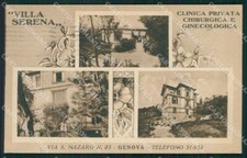Genova Città Villa Serena Clinica Pubblicitaria cartolina QZ5877