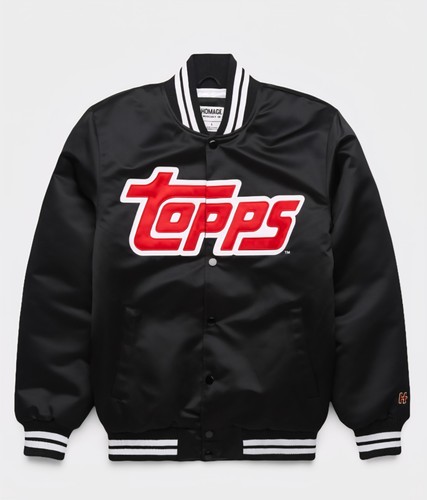 Giacca bomber topps nero raso - giacca,