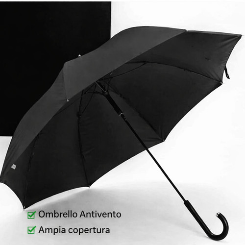 Ombrello antivento nero grande - ombrello,