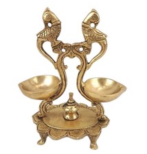 Lampada a olio vintage ottone