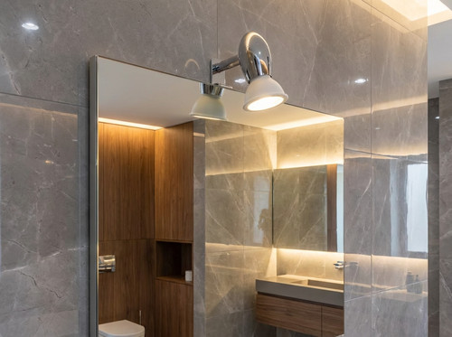Faretti specchio argento - specchio,
