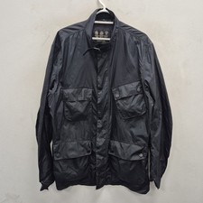 Giacca cappotto nero Barbour leggero Louis Country moto biker taglia XXL